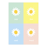 emotions - colorful - pop flower - joy - mad- sad - fun (Print Only) thumbnail