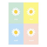 emotions - colorful - pop flower - joy - mad- sad - fun (Print Only)