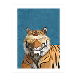 Hip Hop Tiger Blue and Gold (Print Only) thumbnail