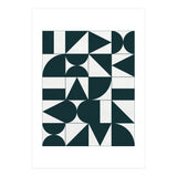 My Favorite Geometric Patterns No.17 - Green Tinted Navy Blue (Print Only) thumbnail