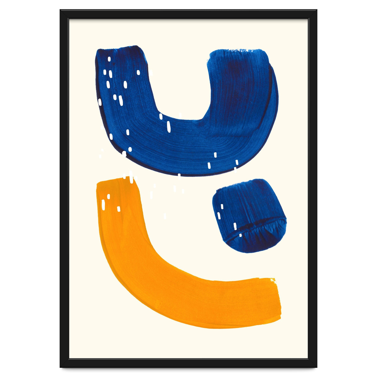 Blue Umbrella For A Yellow Banana