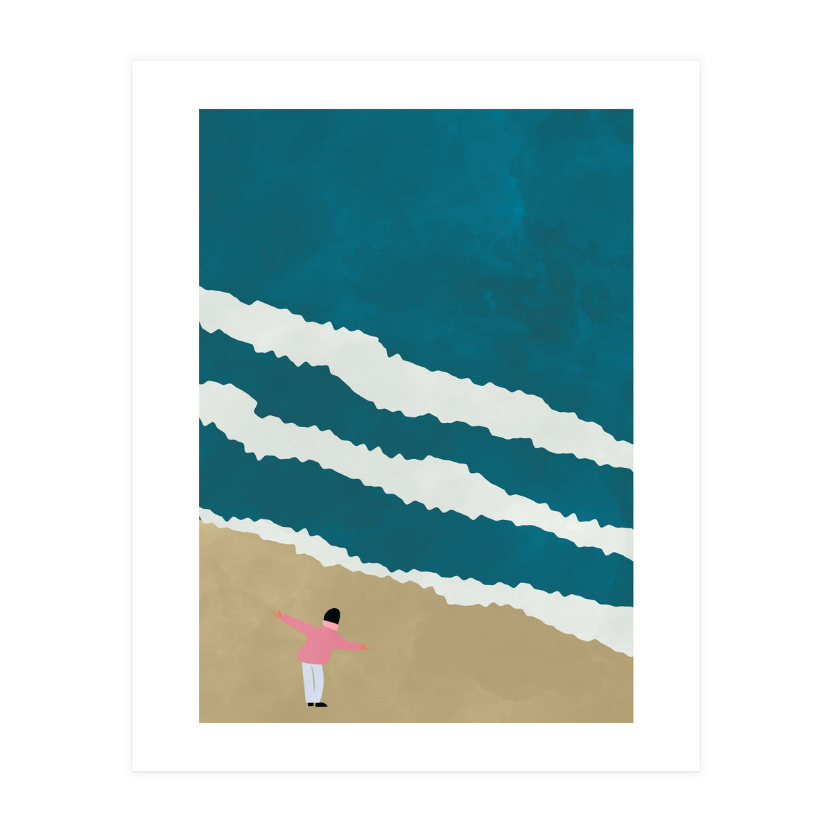 Minimalist Beach Illustration (Print Only)