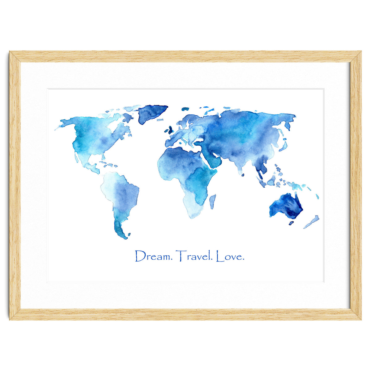 Dream. Travel. Love || watercolor