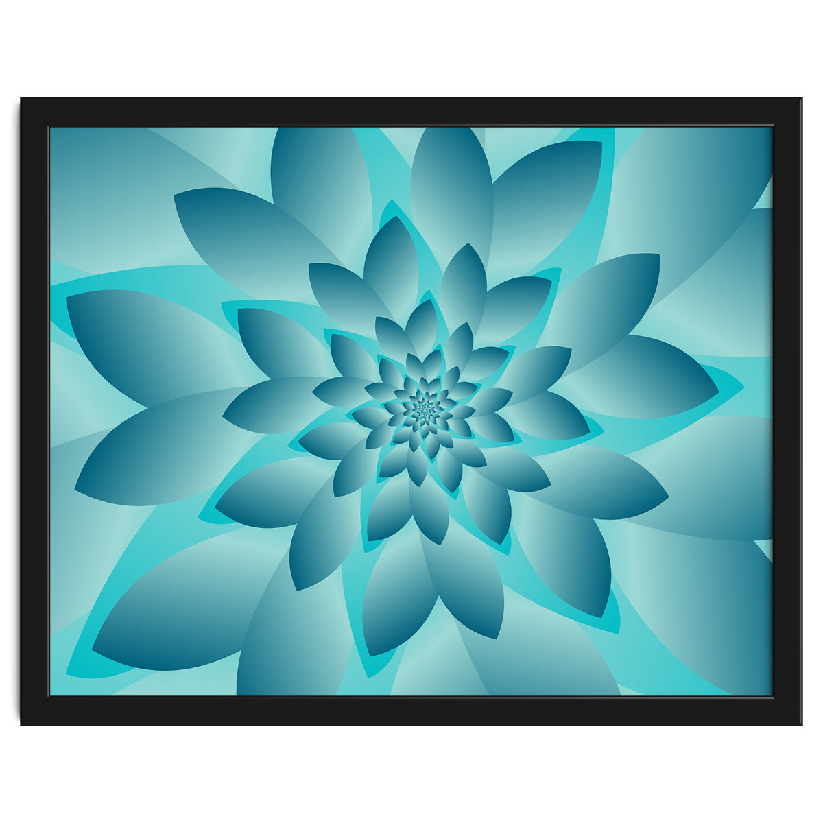 Abstract Modern Optical Illusion Floral Design Art