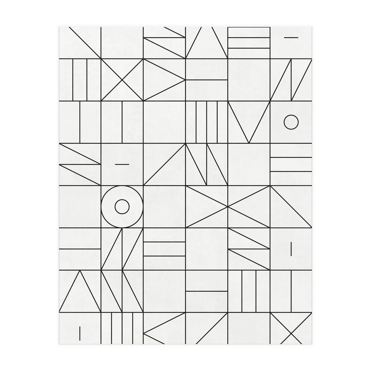 My Favorite Geometric Patterns No.1 - White (Print Only)