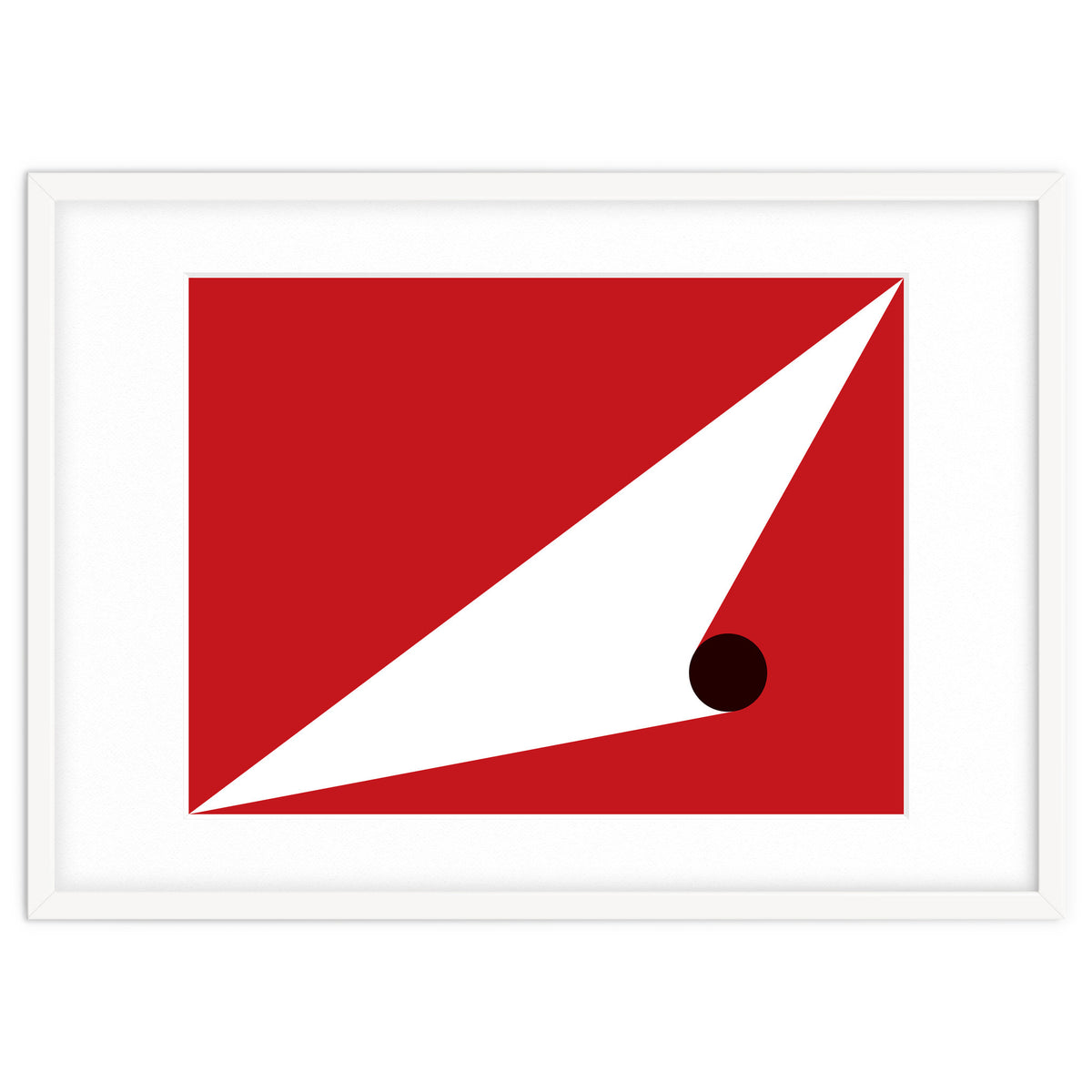 Geometric Shapes No. 71 - red, white & black