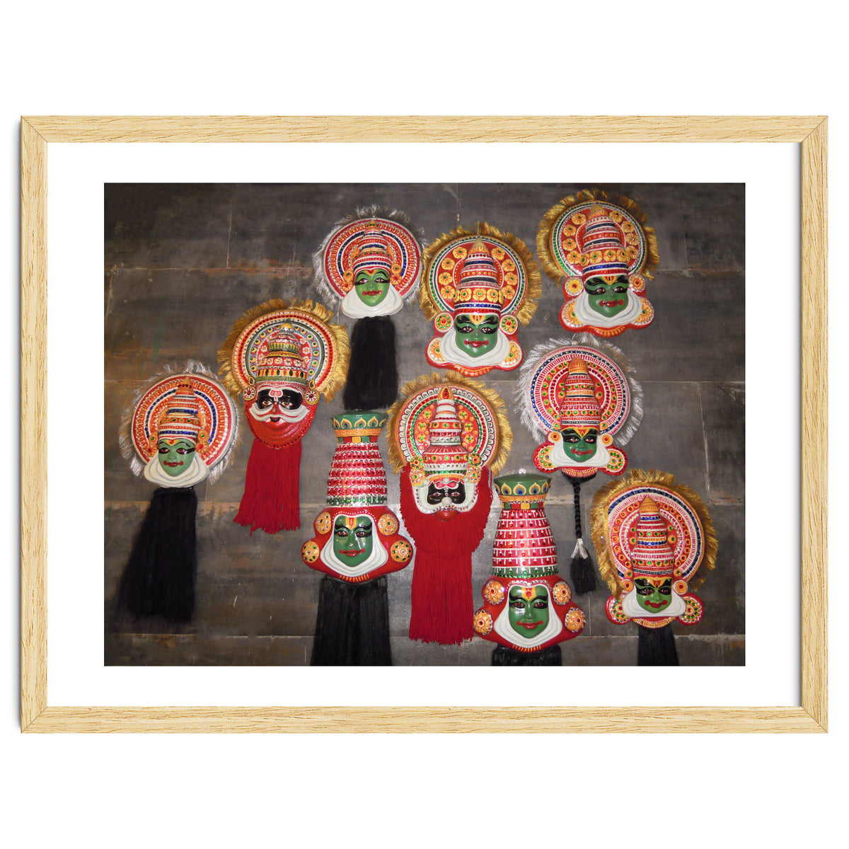 Mask On The Wall - Kathakali Face