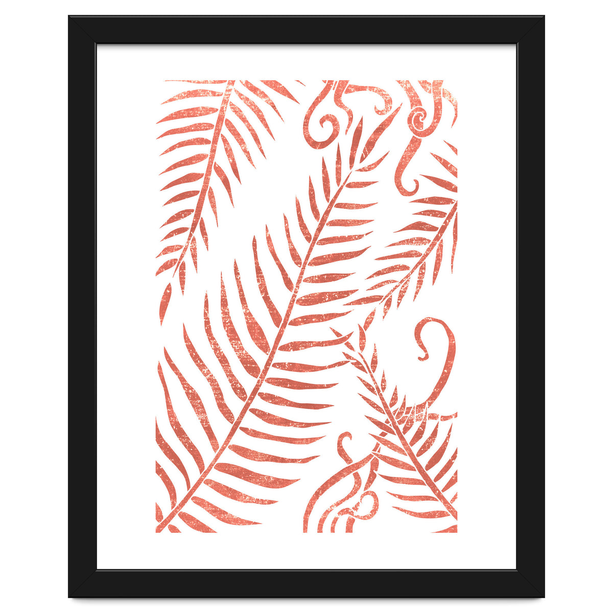 Abstract Terracotta Leaves 2 - Burnt Orange