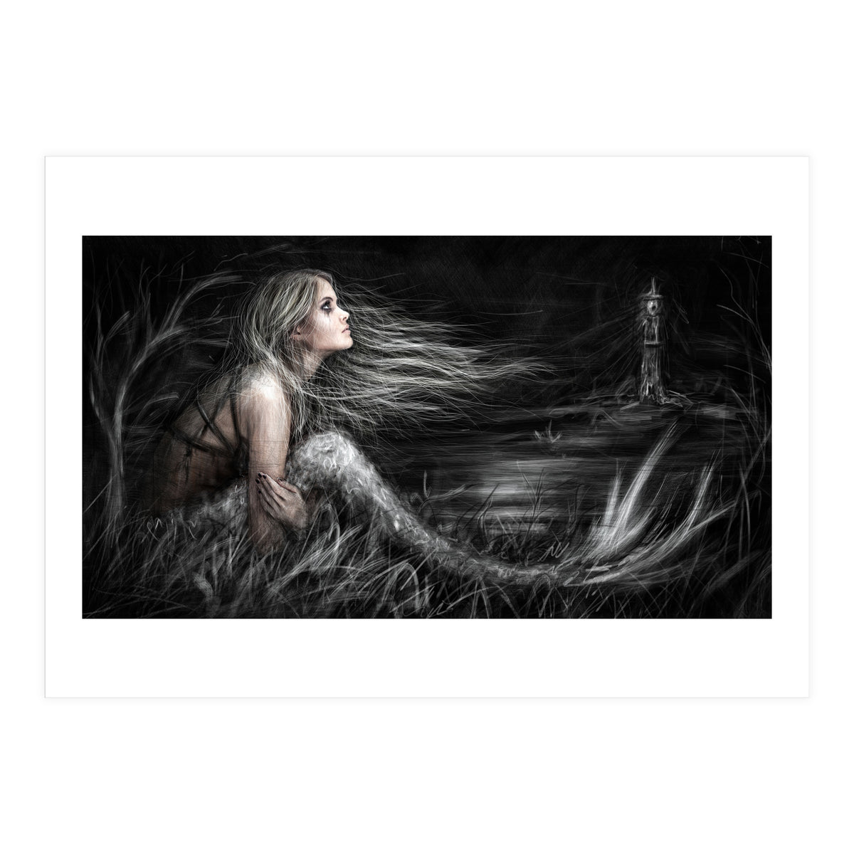 Mermaid At Midnight (Print Only)