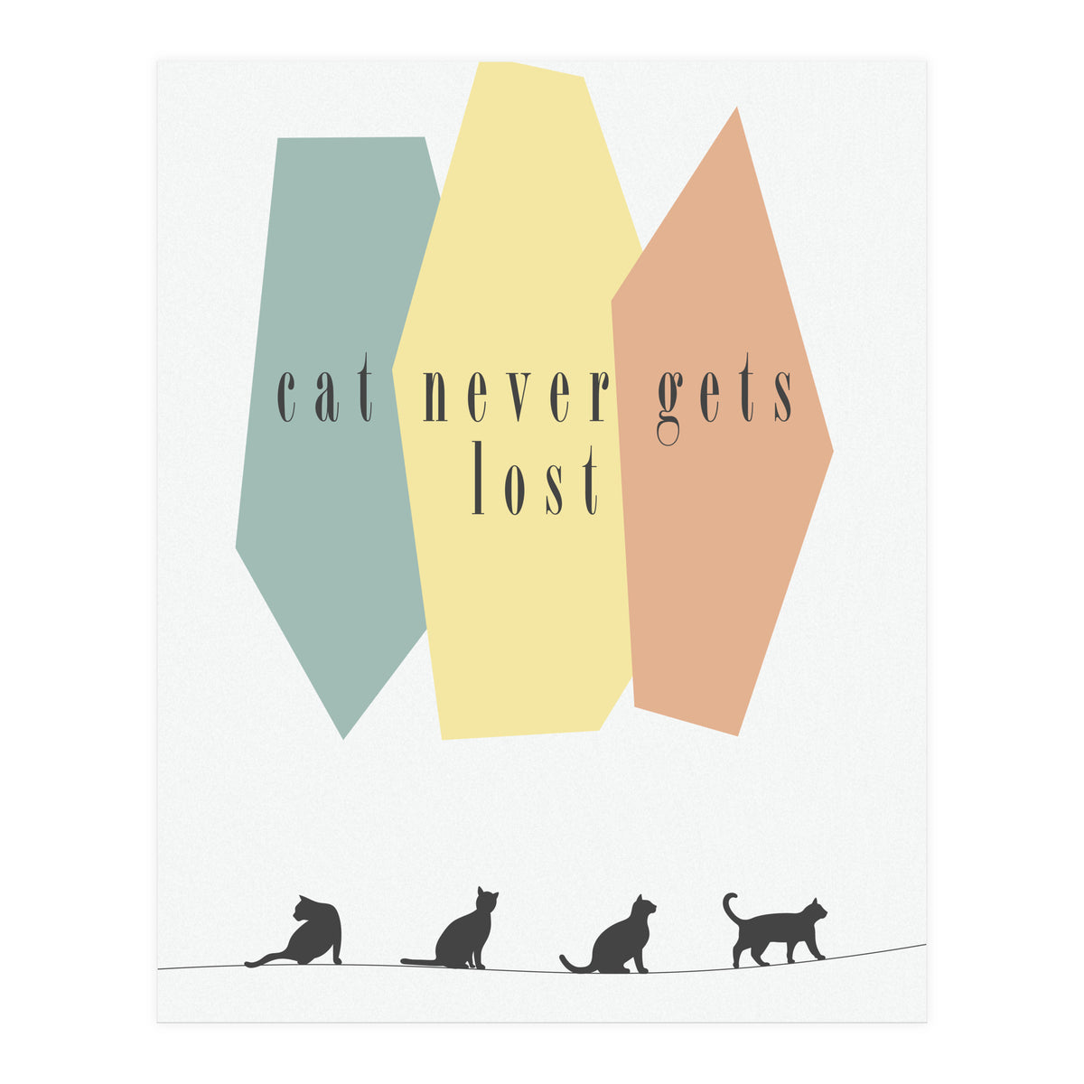 cat never gets lost (Print Only)