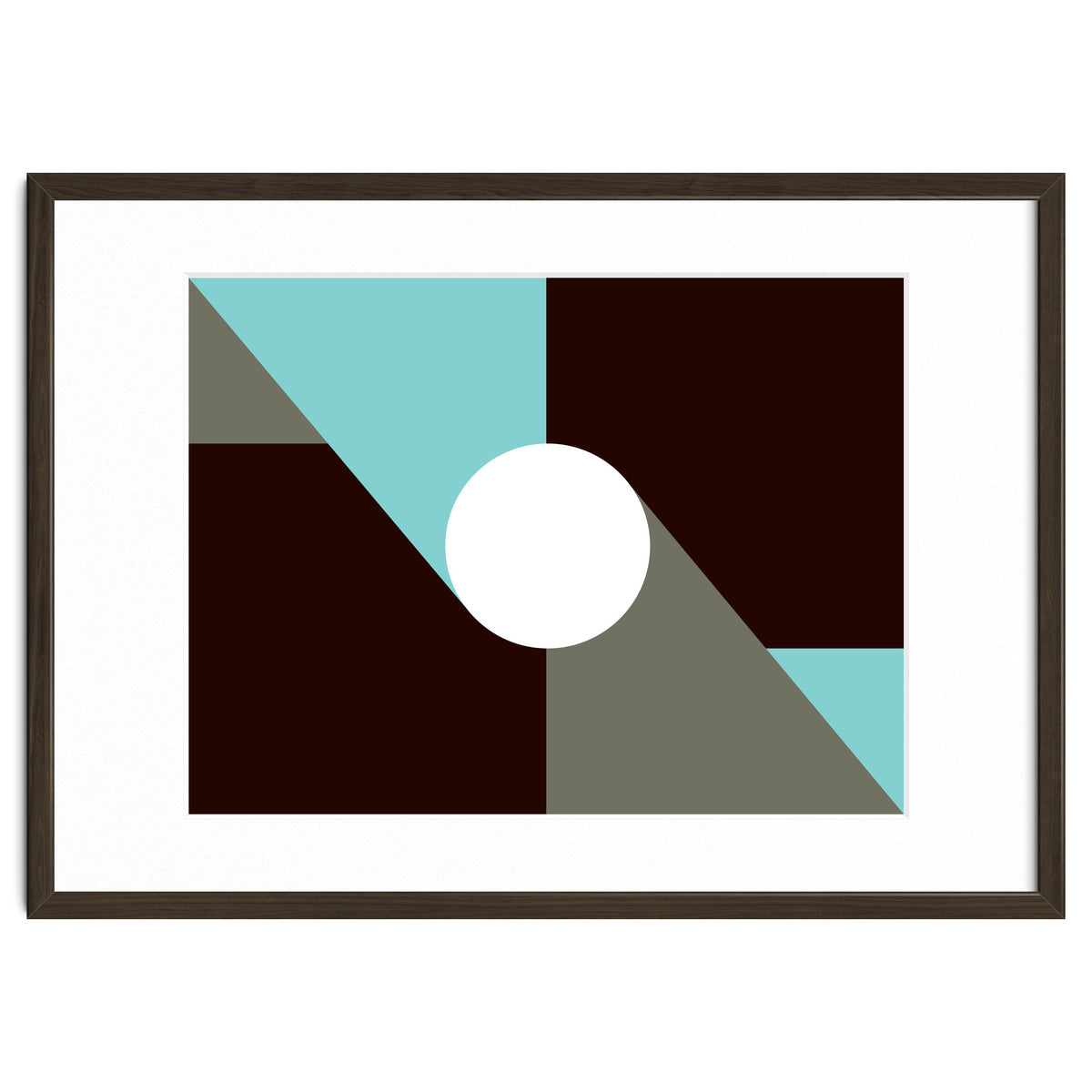 Geometric Shapes No. 29 - baby blue & grey
