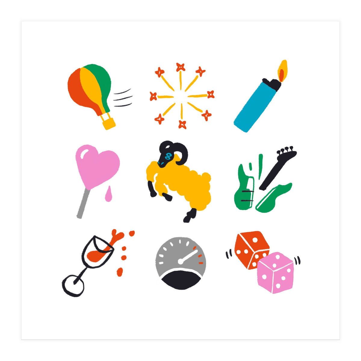 Aries Emoji (Print Only)