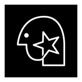 Head Star_Black (Print Only) thumbnail