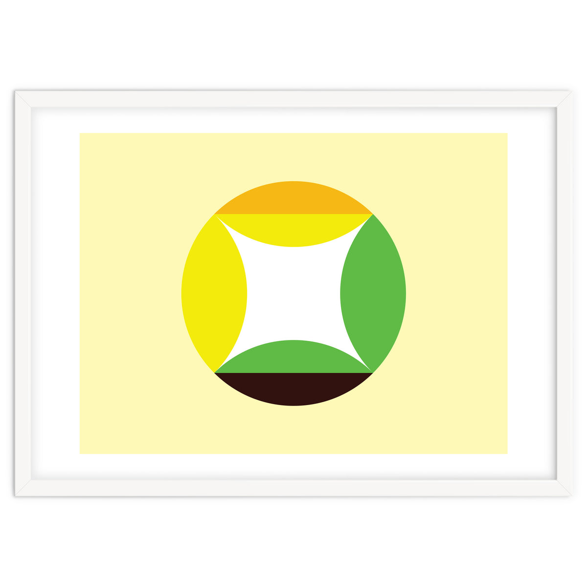 Geometric Shapes No. 21 - yellow, green & orange