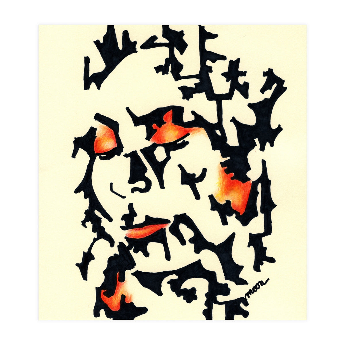 Woman in Red (Print Only)