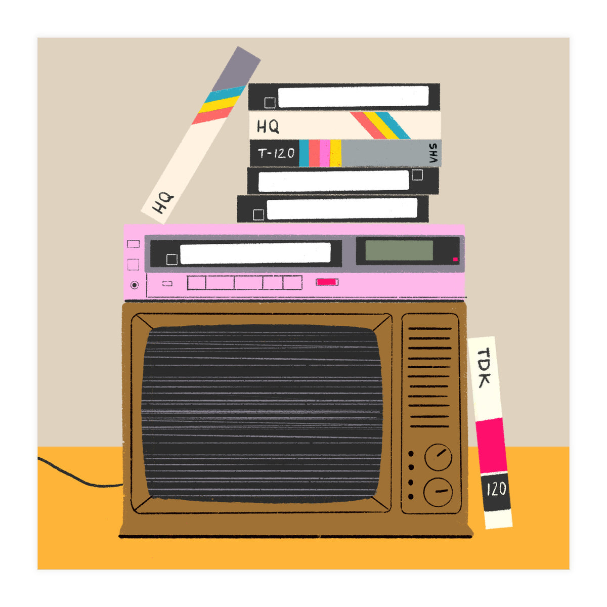 Vhs Nostalgia Square (Print Only)