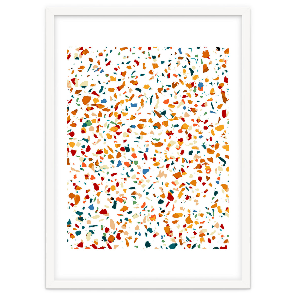 Tan Terrazzo | Eclectic Quirky Confetti Painting | Celebration Colorful Boho Happy Party Graphic