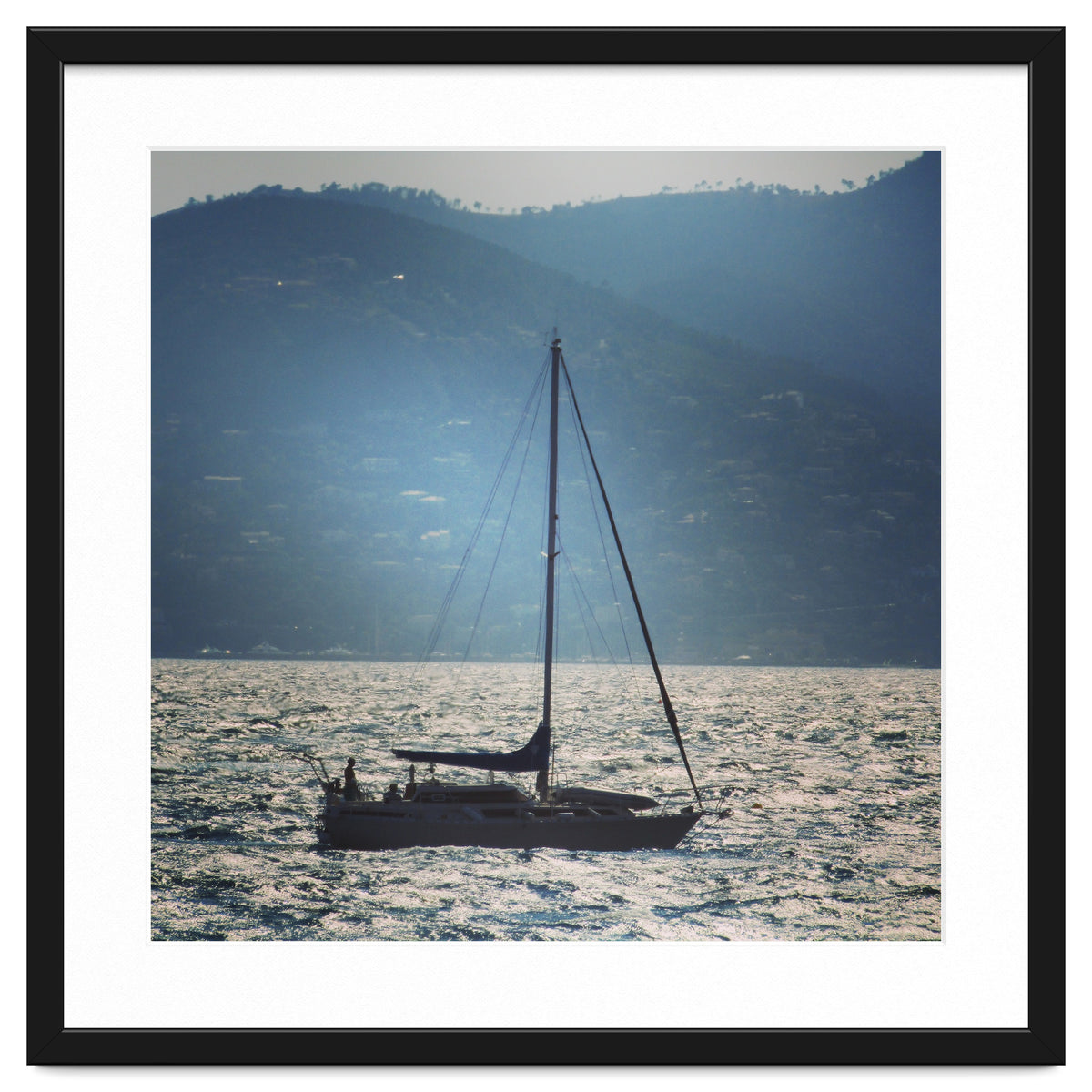 Sailing boat at sunset