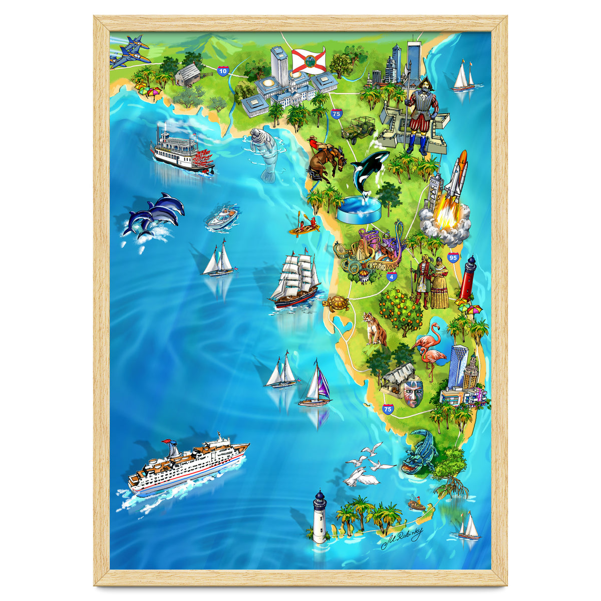 Florida Illustrated Map