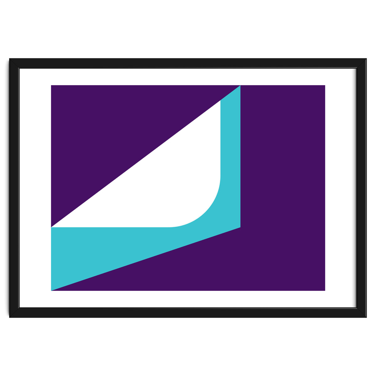 Geometric Shapes No. 22 - teal & purple