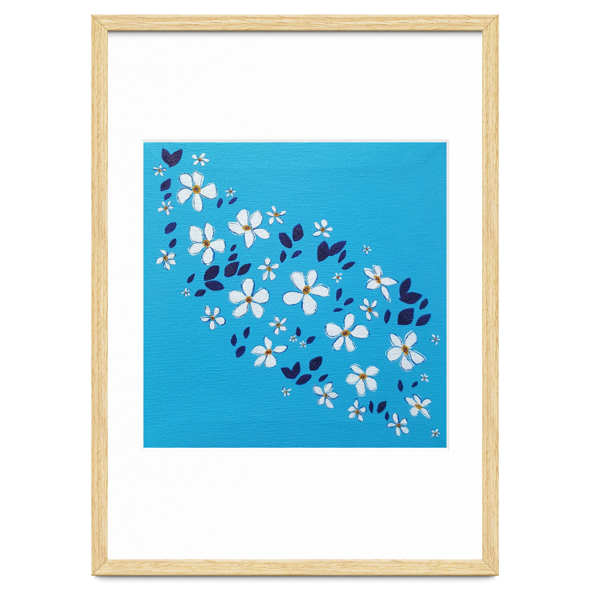 Flowers On Blue