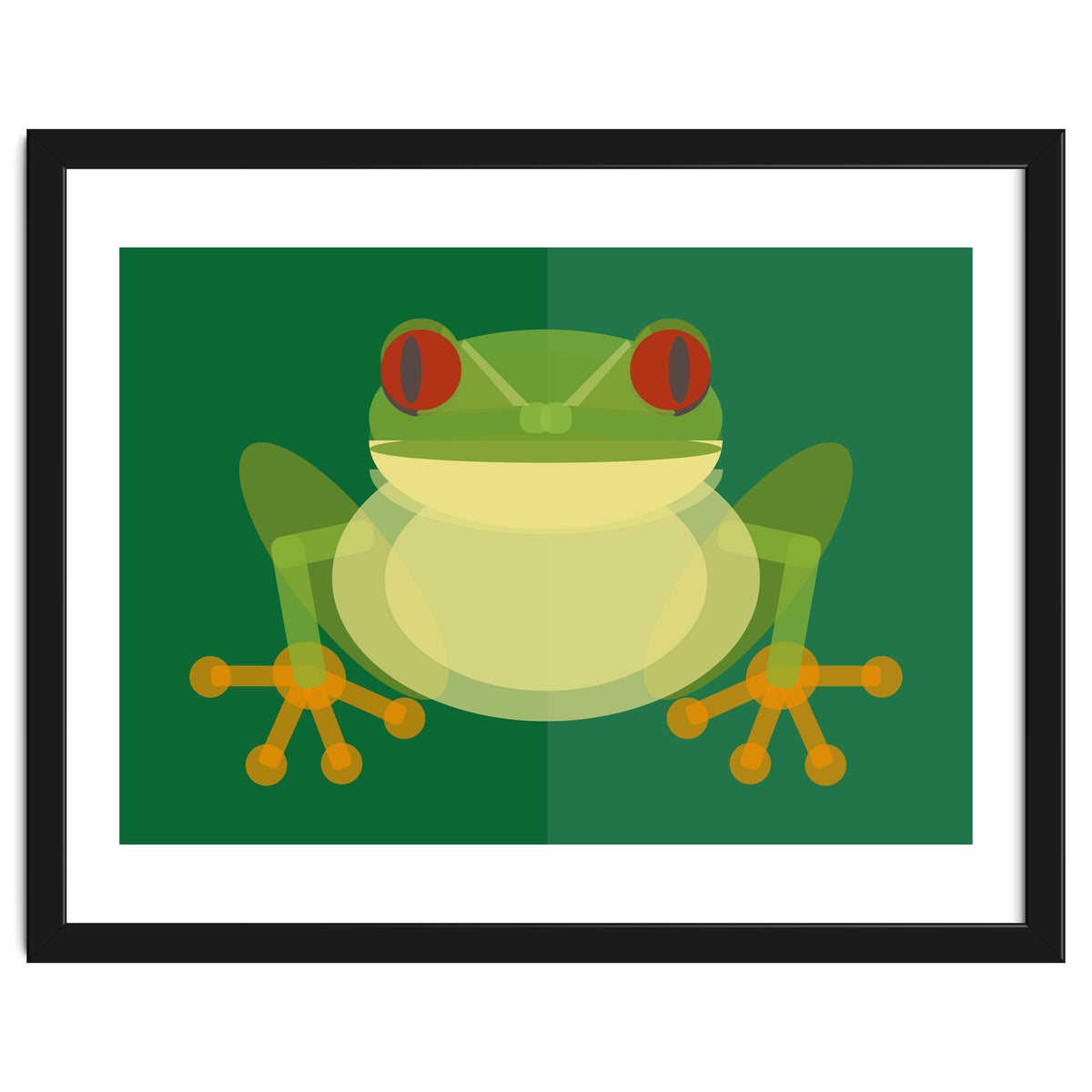 Mid Century Geometric Tree Frog