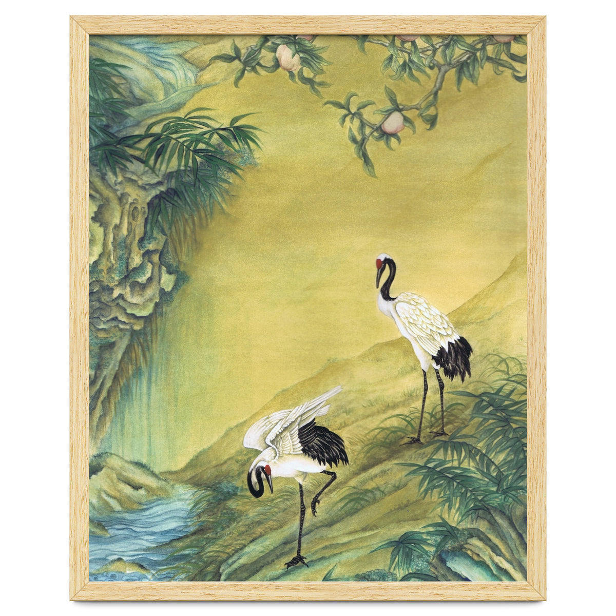 Cranes Under A Peach Tree