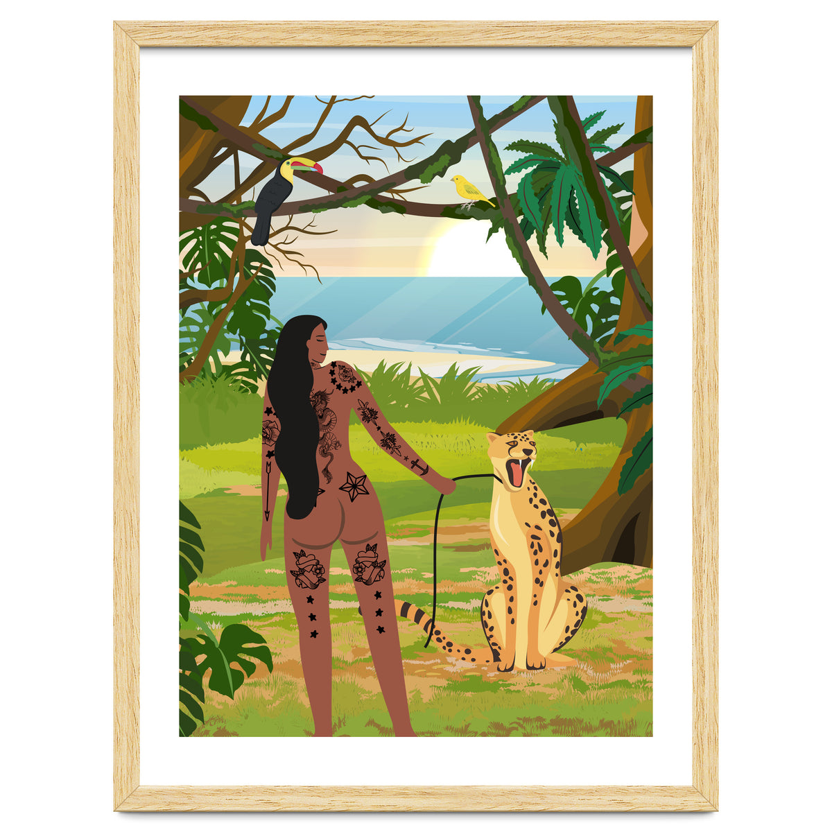 Boho Girl with Cheetah