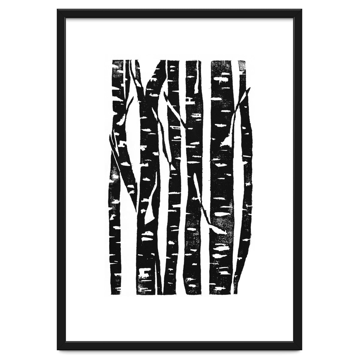 Woodcut Birches