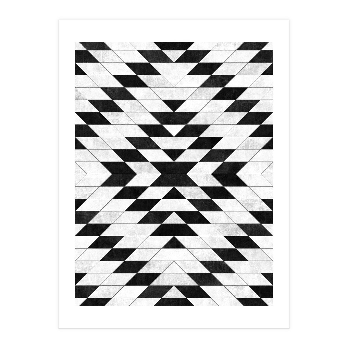 Urban Tribal Pattern No.15 - Aztec - White Concrete (Print Only)