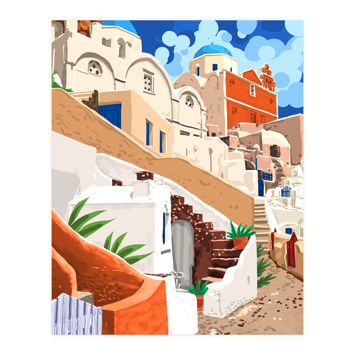 Somewhere Far Far Away | Sicily Italy Greece Architecture | Travel Buildings Beautiful Cityscape (Print Only)