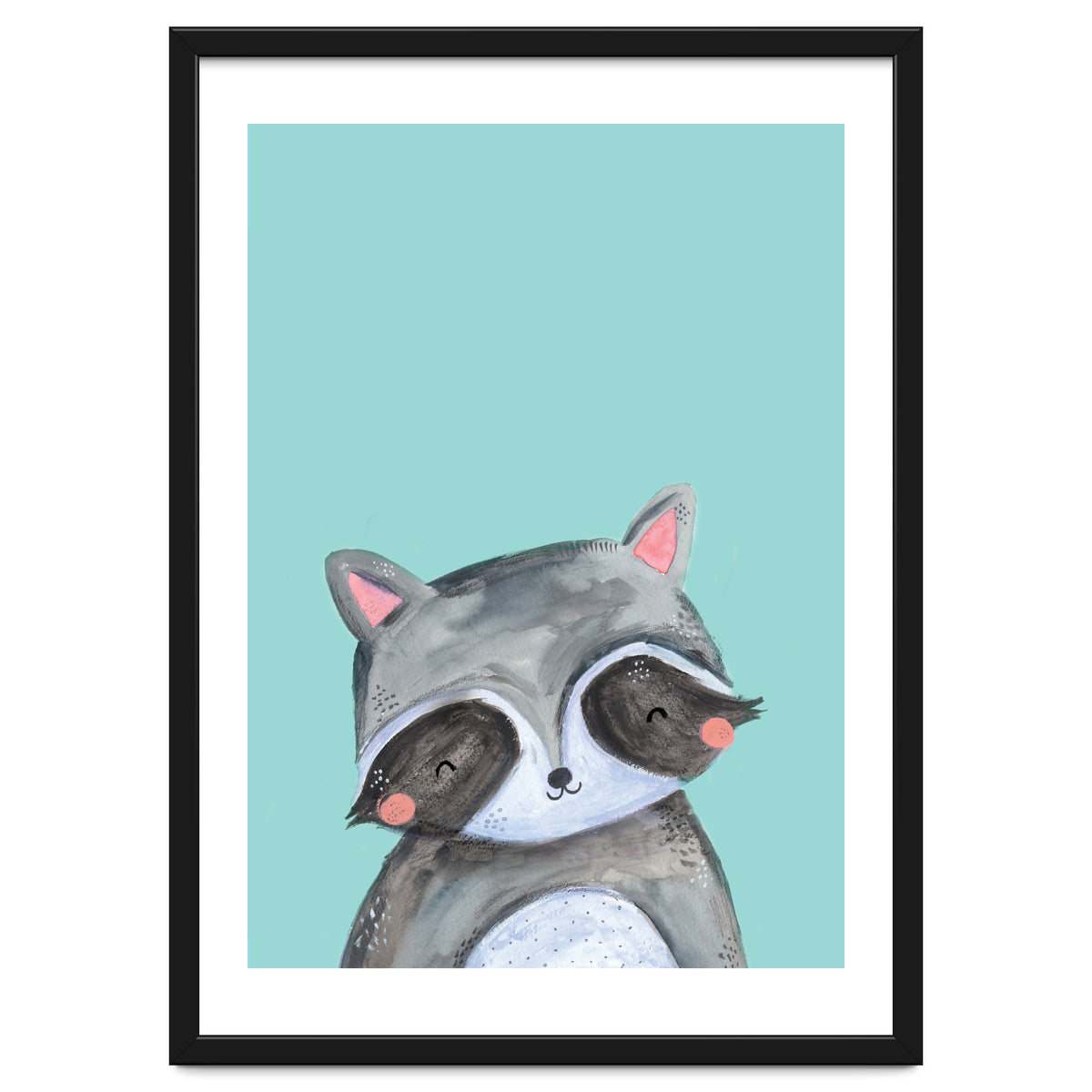 Woodland Racoon On Mint