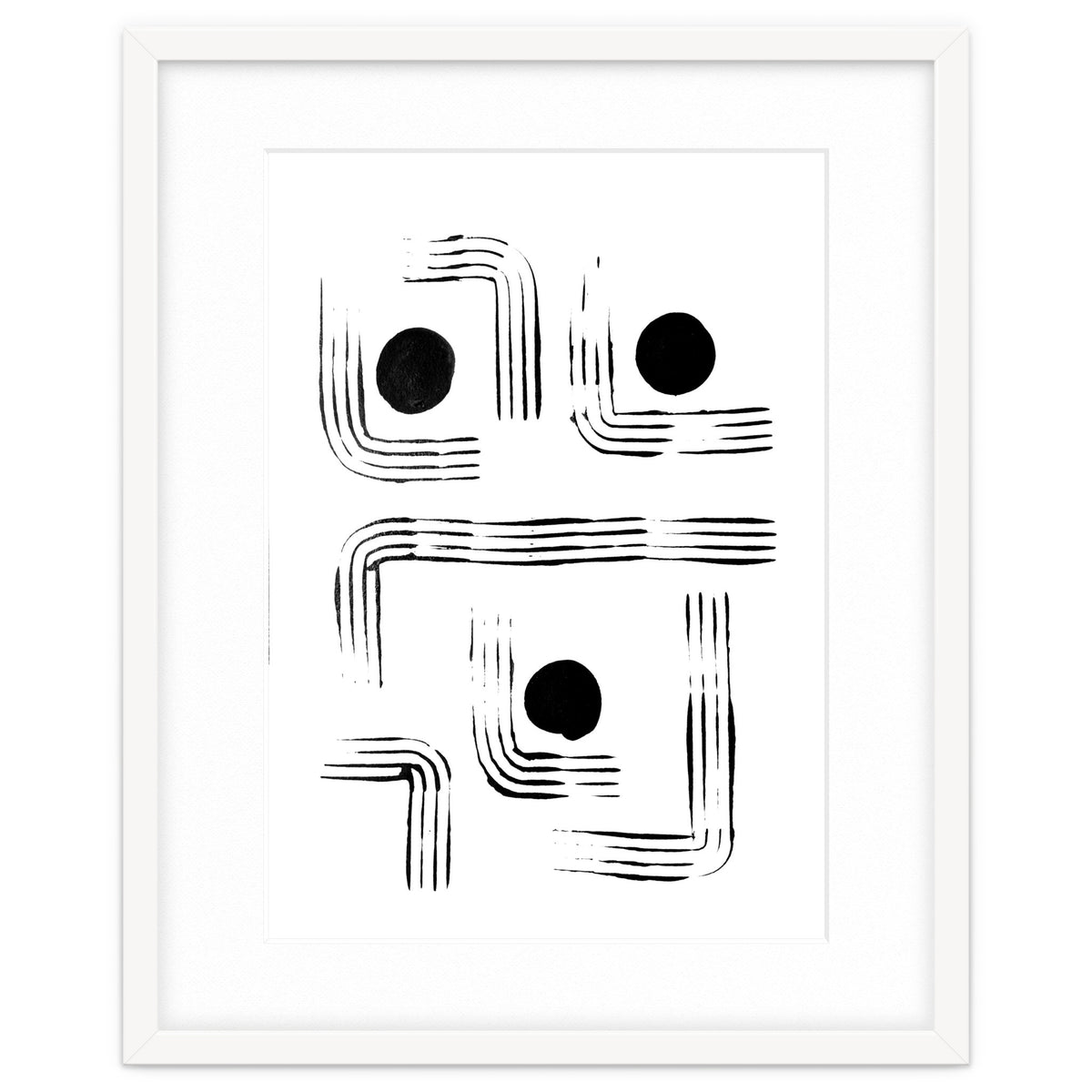 Mid-century Modern Monochrome Print #2