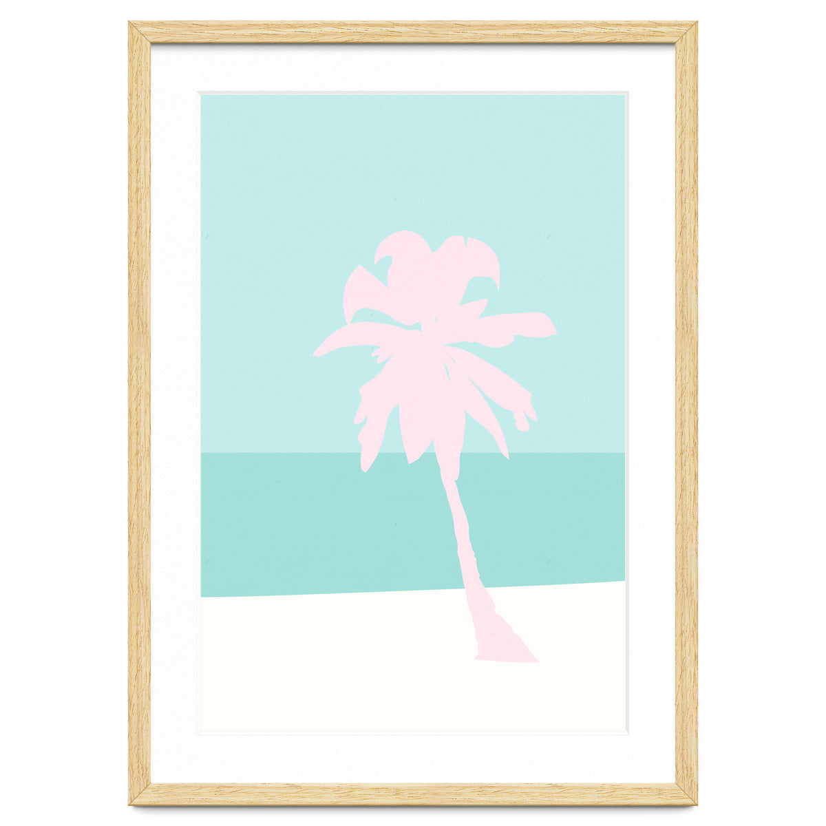 Minimal Palm Tree - Turquoise Coast