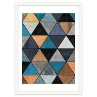 Colorful Concrete Triangles 2 - Blue, Grey, Brown