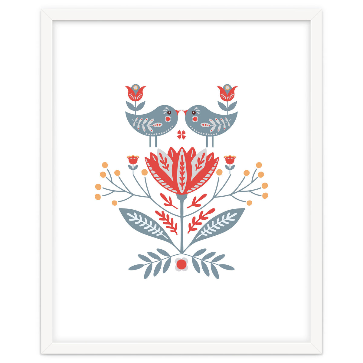 Scandinavian Folk Birds & Flowers