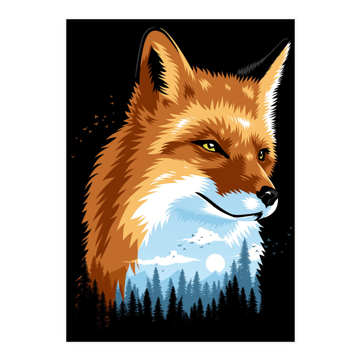 Fox Colors Forest (Print Only)