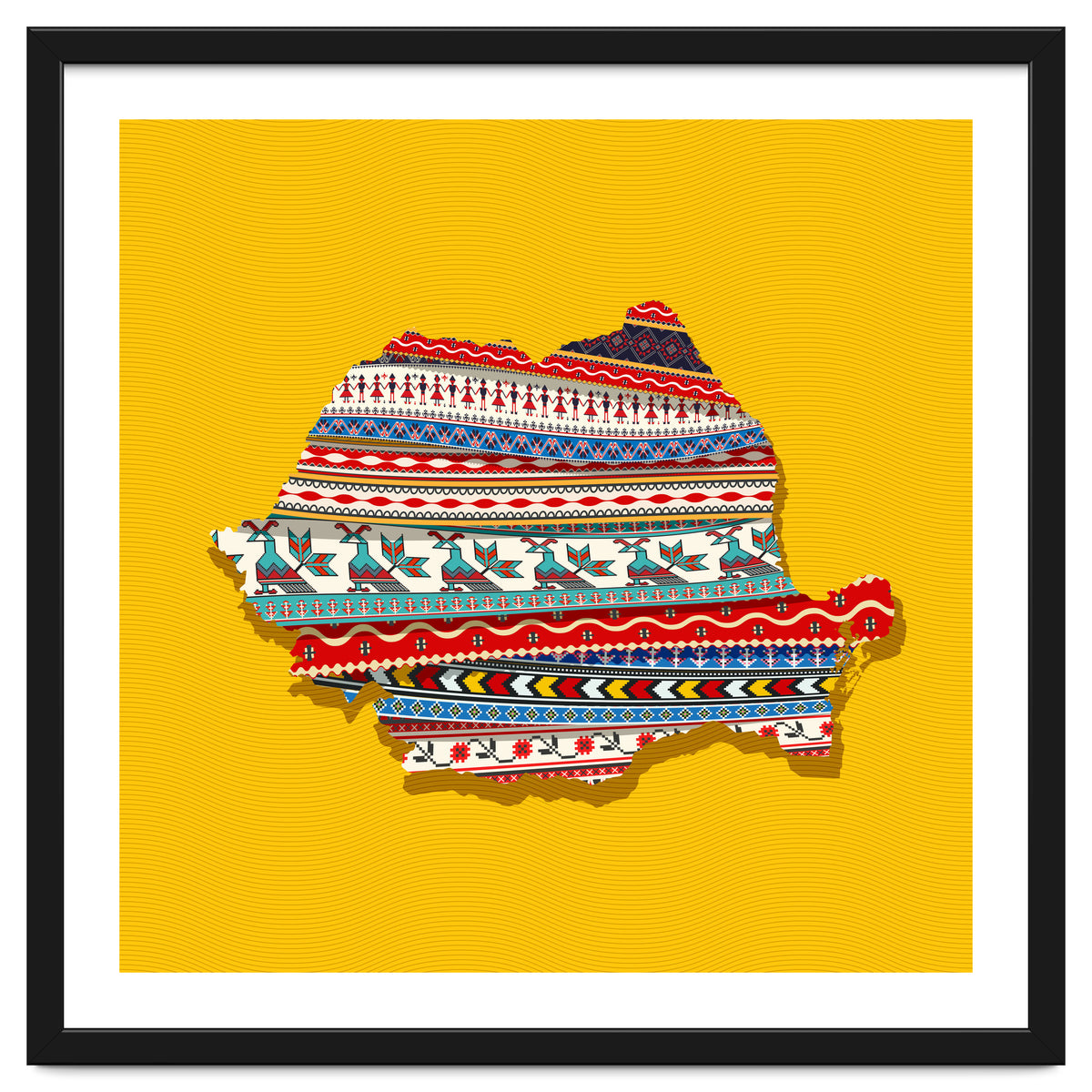 Decorative Romania Map