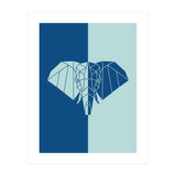 ELEPHANT IN BLUE ! POLYGON ART (Print Only) thumbnail