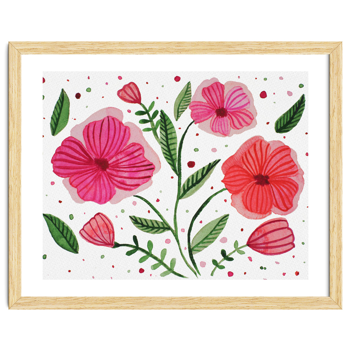 Cute whimsical floral illustration