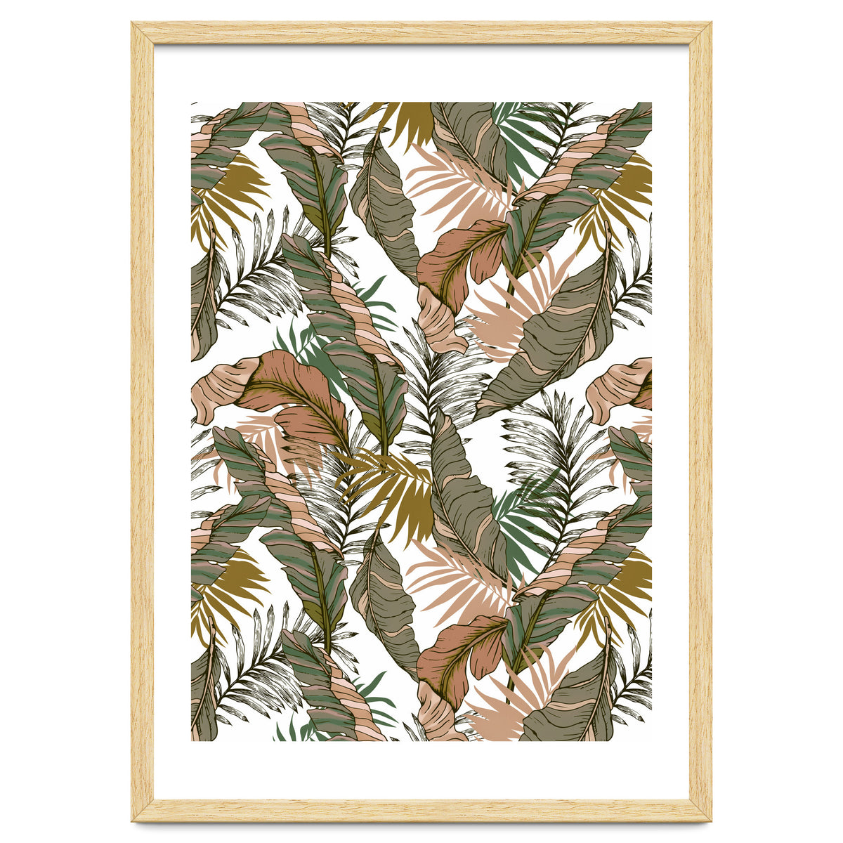 Drawing of wild tropical jungle I