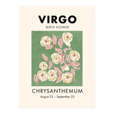 Virgo Birth Flower Chrysanthemum (Print Only) thumbnail