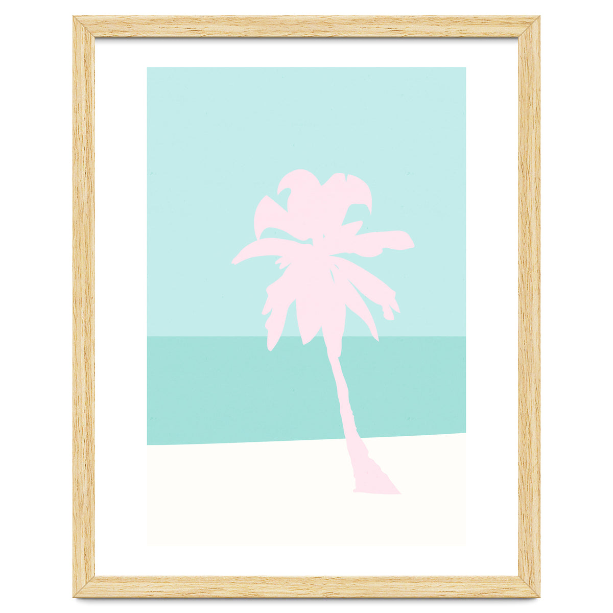 Minimal Palm Tree - Turquoise Coast