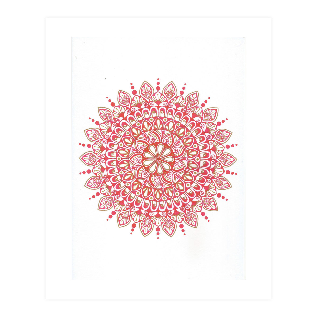 Red & Gold Mandala 2 (Print Only)