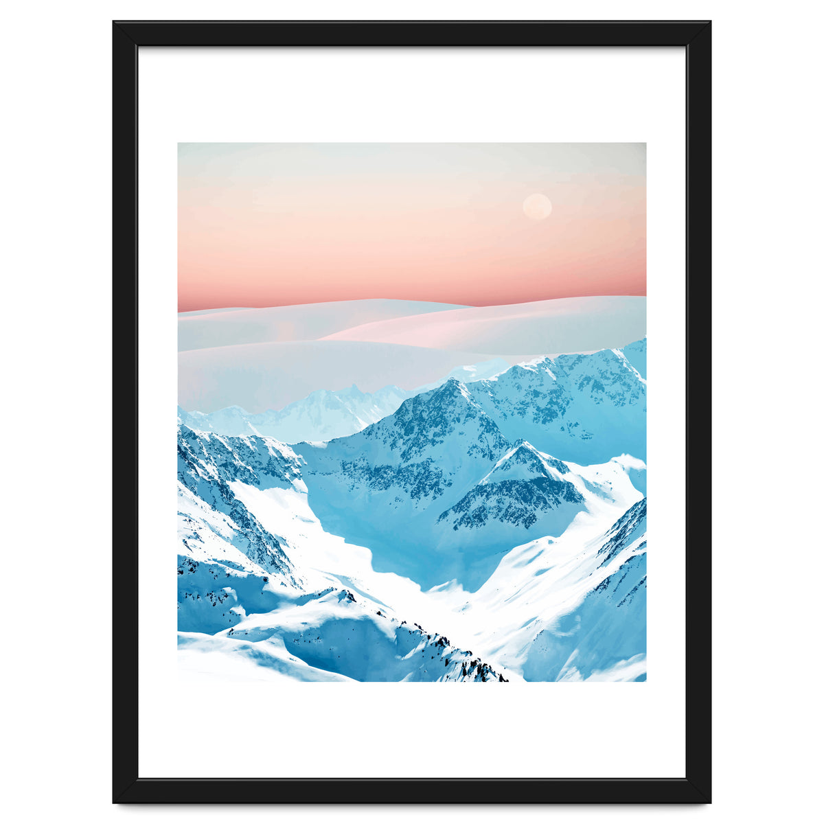 Snow & Blush Horizon