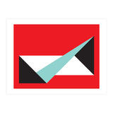 Geometric Shapes No. 49 -  teal, black & red (Print Only) thumbnail