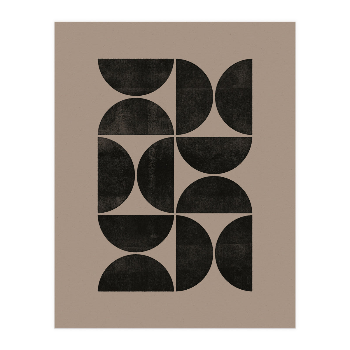 Mid-Century Modern No.24 - Woodblock Print (Print Only)