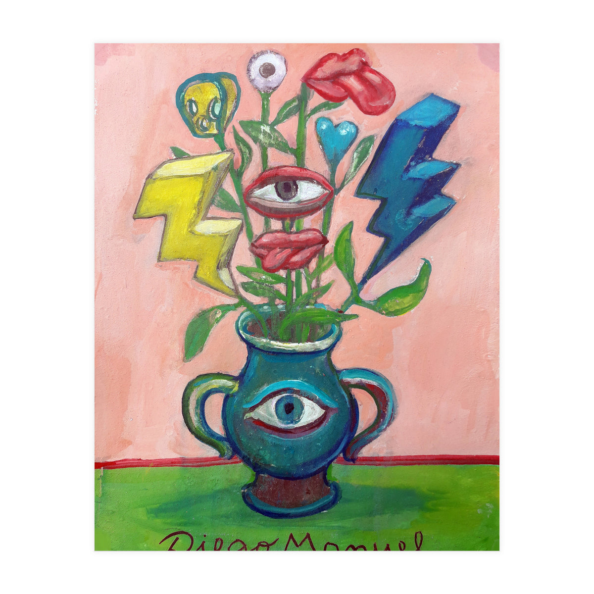 Florero Con 2 Rayos (Print Only)