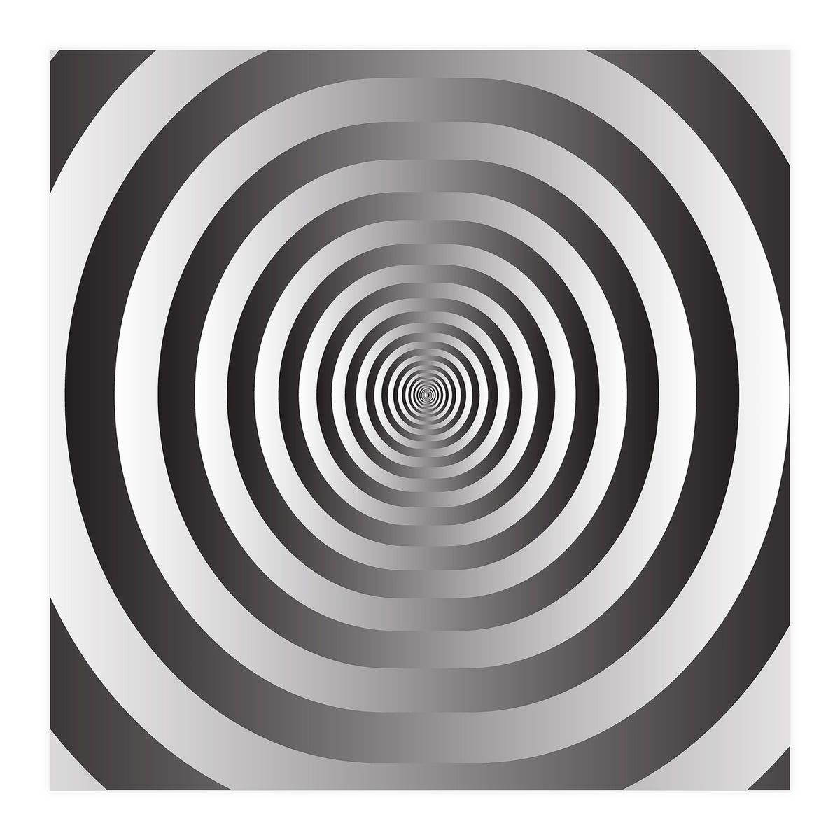 Black And White Spiral  (Print Only)