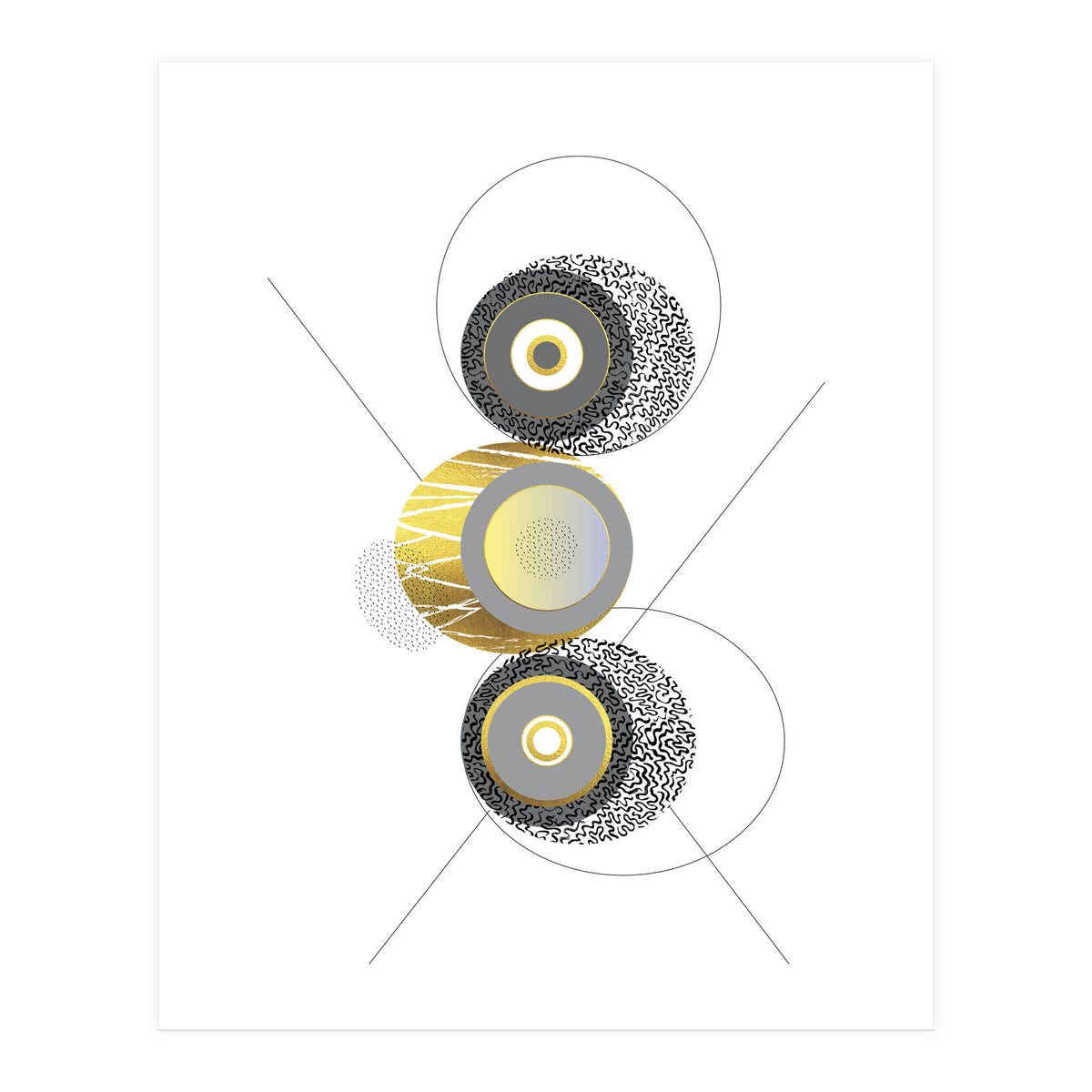 Posh Design No. 3 | gold (Print Only)